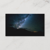 Black Dark Night Sky Starry Stars Milky Way Visitenkarte (Rückseite)
