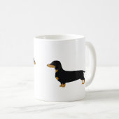 Black Daschund Tasse (VorderseiteRechts)