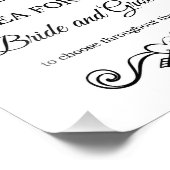 Black Date Night Ideas Wedding Sign Foto drucken (Ecke)