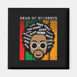 Black Dean Students King Black History Monte Me Magnet