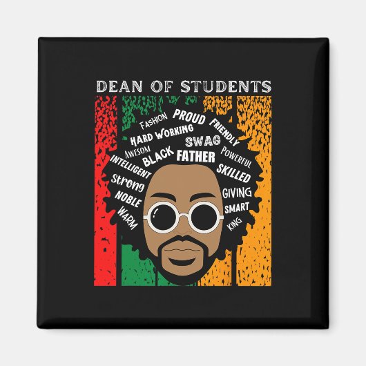 Black Dean Students King Black History Monte Me Magnet (Vorne)