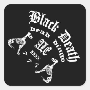 Black Death 777 - Dead Dingo Ale Quadratischer Aufkleber