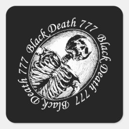 Black Death 777 - Dreizehn Quadratischer Aufkleber