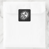Black Death 777 - Dreizehn Quadratischer Aufkleber (Tasche)