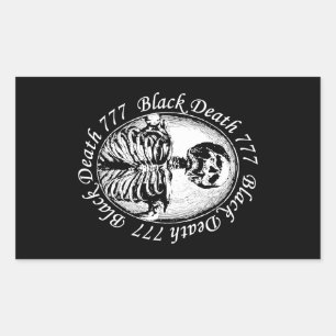 Black Death 777 - Dreizehn Rechteckiger Aufkleber