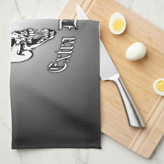 Black Death 777 - Extra Dry Gin Handtuch (Viertel Falte)