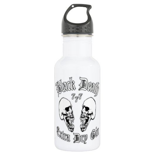 Black Death 777 - Extra Dry Gin Trinkflasche (Vorderseite)
