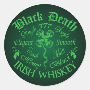 Black Death 777 - Honey Irish Whiskey Runder Aufkleber