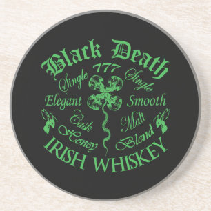 Black Death 777 - Honey Irish Whiskey Sandstein Untersetzer