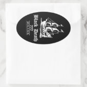 Black Death 777 - Ol Ships Rum Ovaler Aufkleber (Tasche)