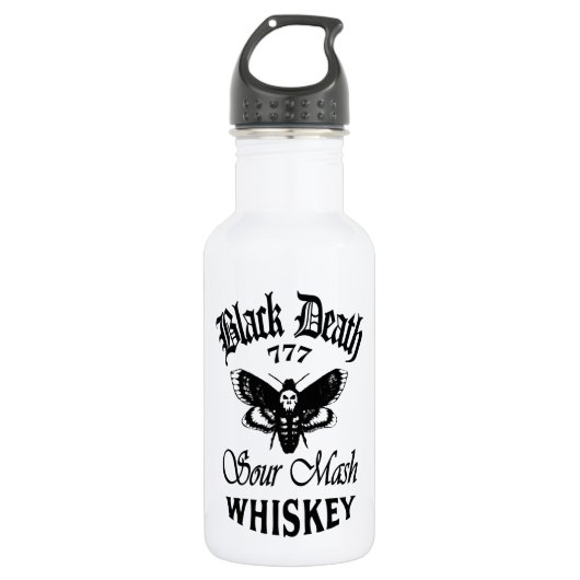 Black Death 77 - Totenkopf Edelstahlflasche (Vorderseite)