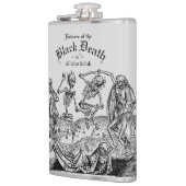 Black Death Dancing Skeletts Gothic Macabre Flachmann (Links)