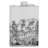 Black Death Dancing Skeletts Gothic Macabre Flachmann (Rückseite)