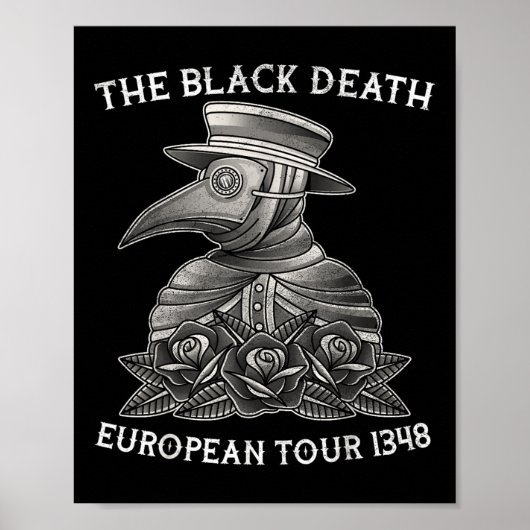 Black Death, European Tour 18, Pest Doctor, Tatt Poster (Vorne)