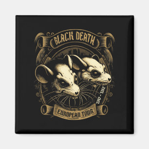 Black Death European Tour History Goth T-Shirt  Magnet