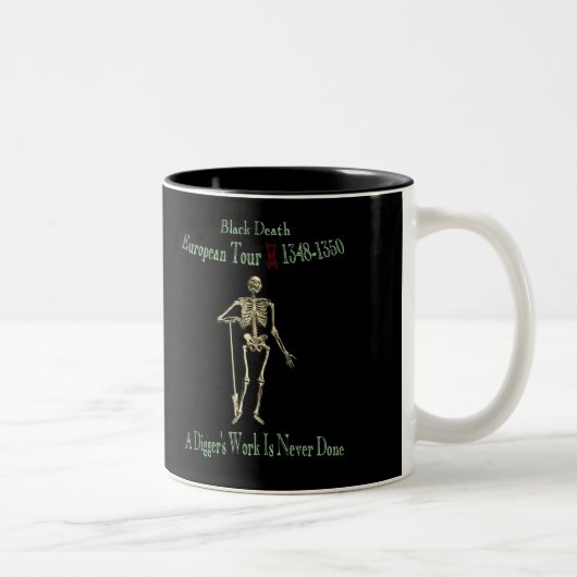 Black Death European Tour Zweifarbige Tasse (Rechts)