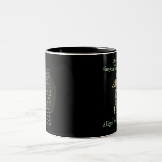 Black Death European Tour Zweifarbige Tasse (Mittel)