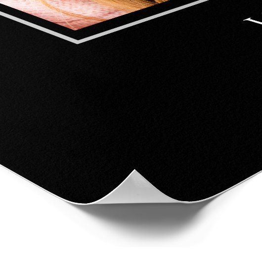 Black Deep Blush Bow Graduation Party Welcome Poster (Ecke)