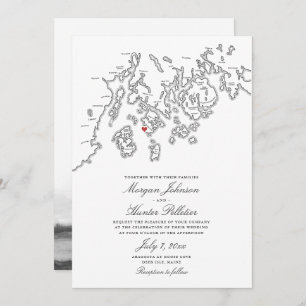 Black Deer Isle Maine Einladung