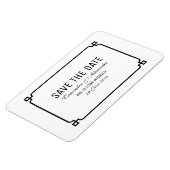 Black Deko Chic Save the Date Magnet (Linke Seite)