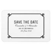 Black Deko Chic Save the Date Magnet (Horizontal)
