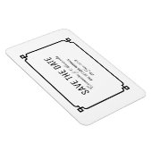 Black Deko Chic Save the Date Magnet (Rechte Seite)