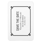 Black Deko Chic Save the Date Magnet (Vertikal)