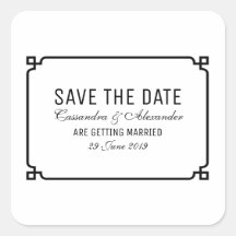 Black Deko Chic Save the Date