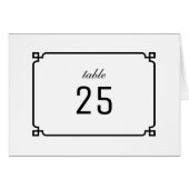 Black Deko Chic Tischnummer (Vorderseite (Horizontal))