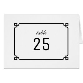 Black Deko Chic Tischnummer