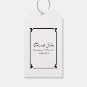 Black Deko Chic Wedding Geschenkanhänger (Vorderseite)