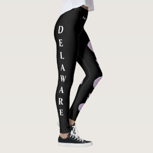 Black Delaware Staat Blume Peach Blossom Leggings