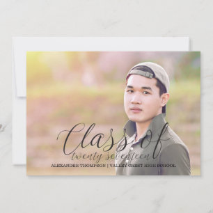 Black Delicate Class of 2017 Foto Abschluss Ankündigung