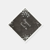 Black Denim & Diamonds Glam Crown Party Serviette (Ecke)