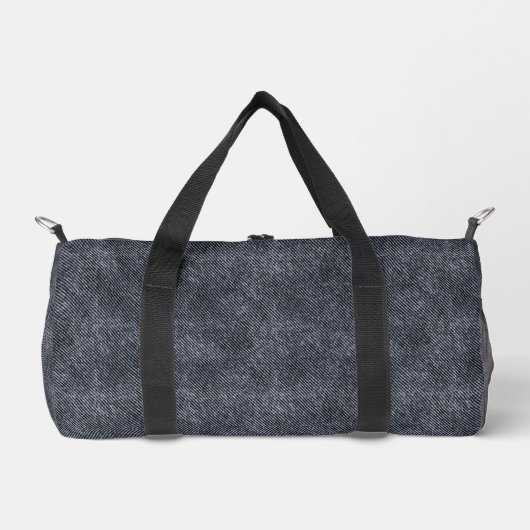 Black Denim Pattern Duffle Bag (Vorderseite)