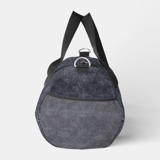 Black Denim Pattern Duffle Bag (Rechts)