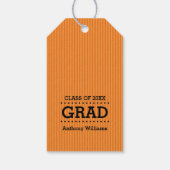 Black Denim Pattern Graduation Party Danke Geschenkanhänger (Rückseite)