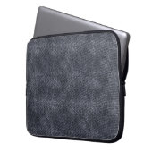 Black Denim Pattern Laptopschutzhülle (Vorderseite Links)