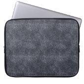 Black Denim Pattern Laptopschutzhülle (Vorderseite)