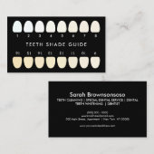 Black Dentistry Teeth Whitening Shade Guide Visitenkarte (Vorne/Hinten)