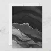 Black & Desert Silver Wedding Einladung (Rückseite)