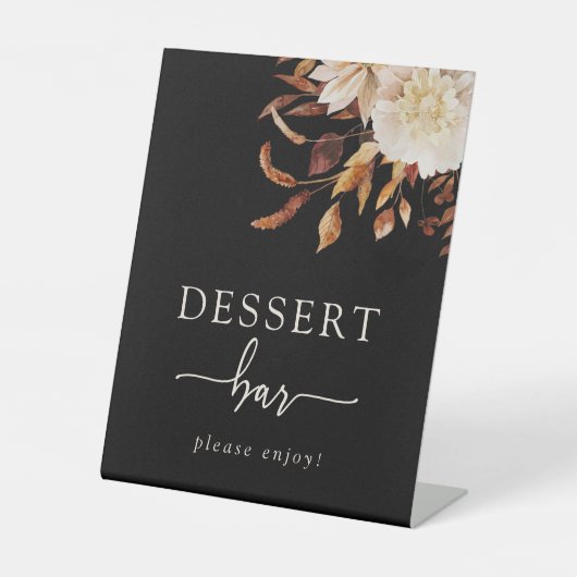 Black Dessert Bar Sign Sockelschild (Vorderseite)
