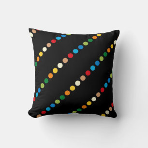 Black Diagonal Dots MOJO Pillow Kissen