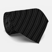 Black Diagonal Striped Subtle Formal Krawatte (Gerollt)