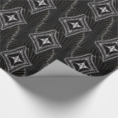 Black Diamond Abstrakt Kite Doodle Geschenkpapier (Ecke)
