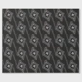 Black Diamond Abstrakt Kite Doodle Geschenkpapier (Flach)