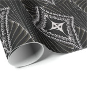 Black Diamond Abstrakt Kite Doodle Geschenkpapier (Rolleneckpunkt)