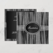 Black Diamond Black Krawatte Party Einladung (Vorne/Hinten)