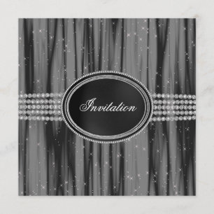 Black Diamond Black Krawatte Party Einladung