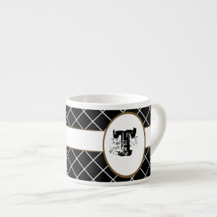 Black Diamond Brown Mit Monogramm Espressotasse